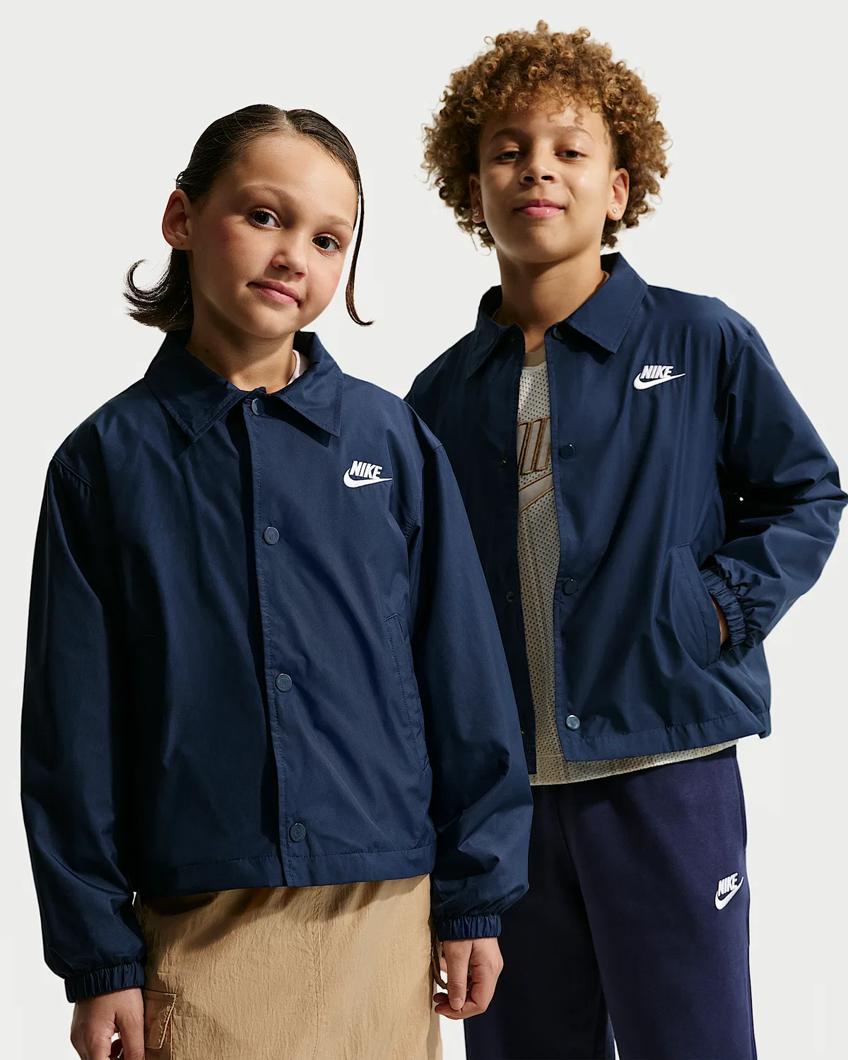 Детская куртка-тренч Repel Nike Sportswear Club, Midnight Navy/White