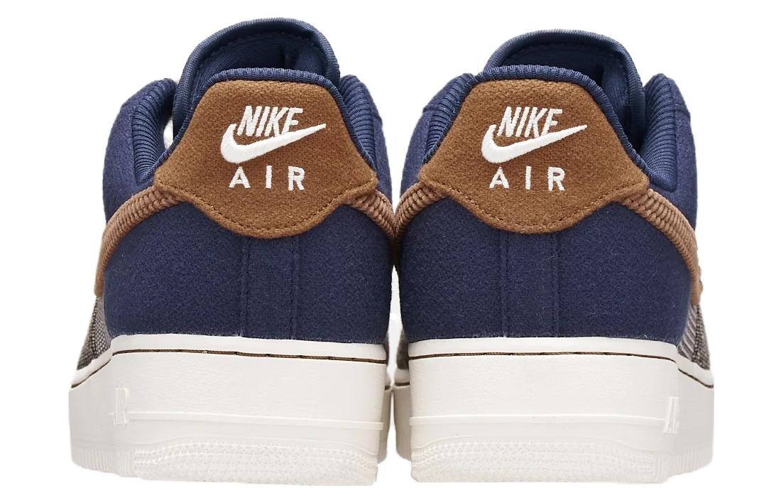 Кроссовки Nike Air Force 1 Low '07 PRM Tweed Midnight Navy Corduroy, Коричневый — фото 4