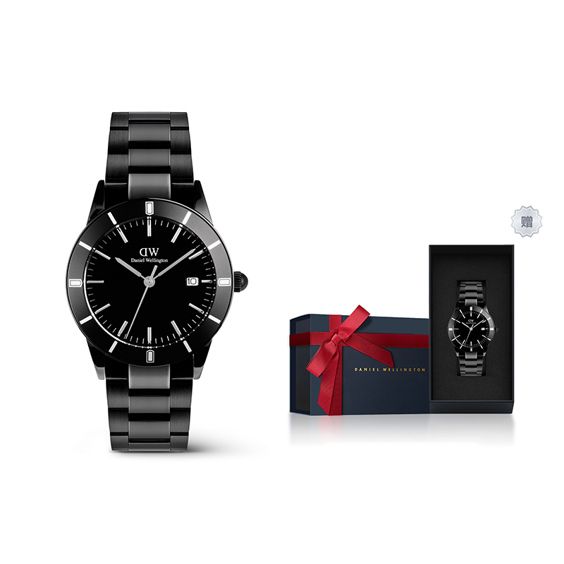 

DW/DanielWellington Часы Daniel Wellington Iconic Paradigma Link 40mm, Brand-New Limited Edition Cherished Blue Box-Radiant Black Classic Small Stainless Steel