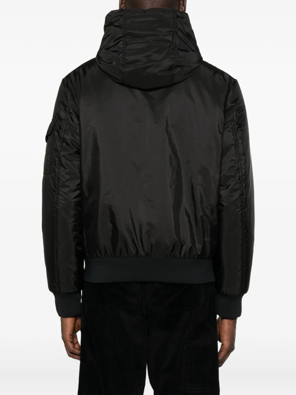 Куртка с капюшоном и застежкой-молнией спереди MONCLER, черный — фото 4