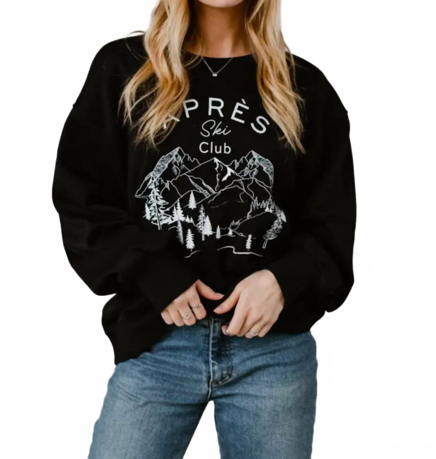 

Лекси послелыжный свитер с круглым вырезом в черном цвете Panache