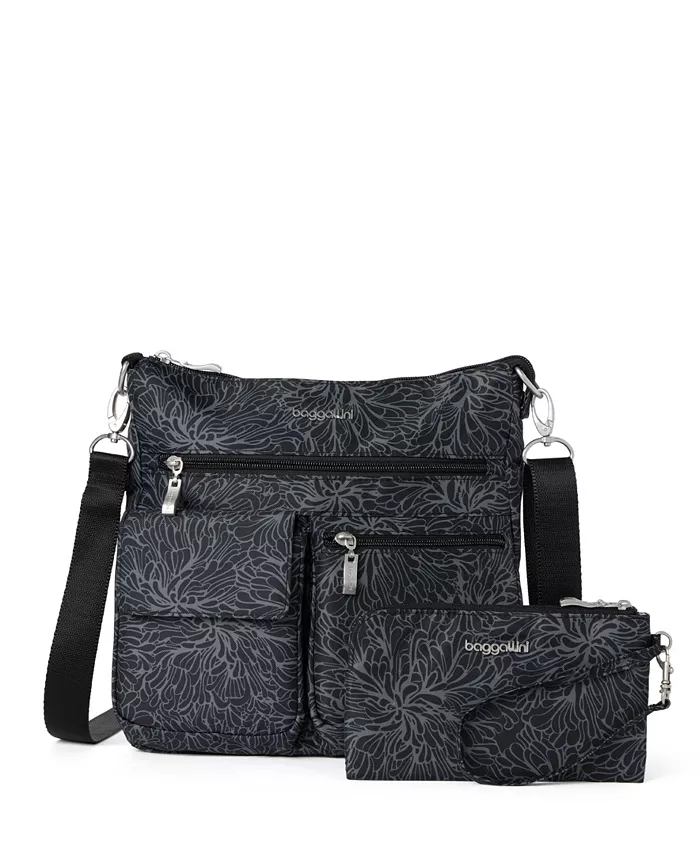 

Женская современная поясная сумка Everywhere Slim Crossbody с RFID-браслетом, набор из 2 предметов Baggallini, мультиколор