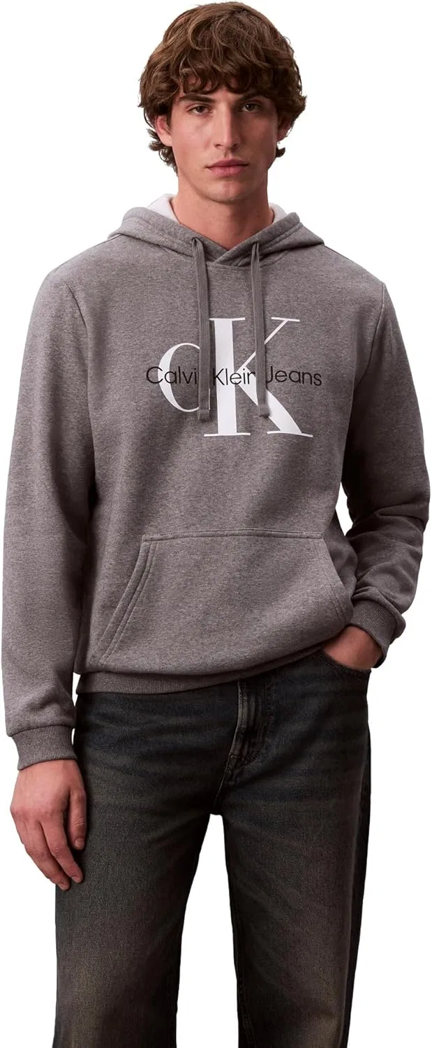 Толстовка Calvin Klein с логотипом Monogram, серый