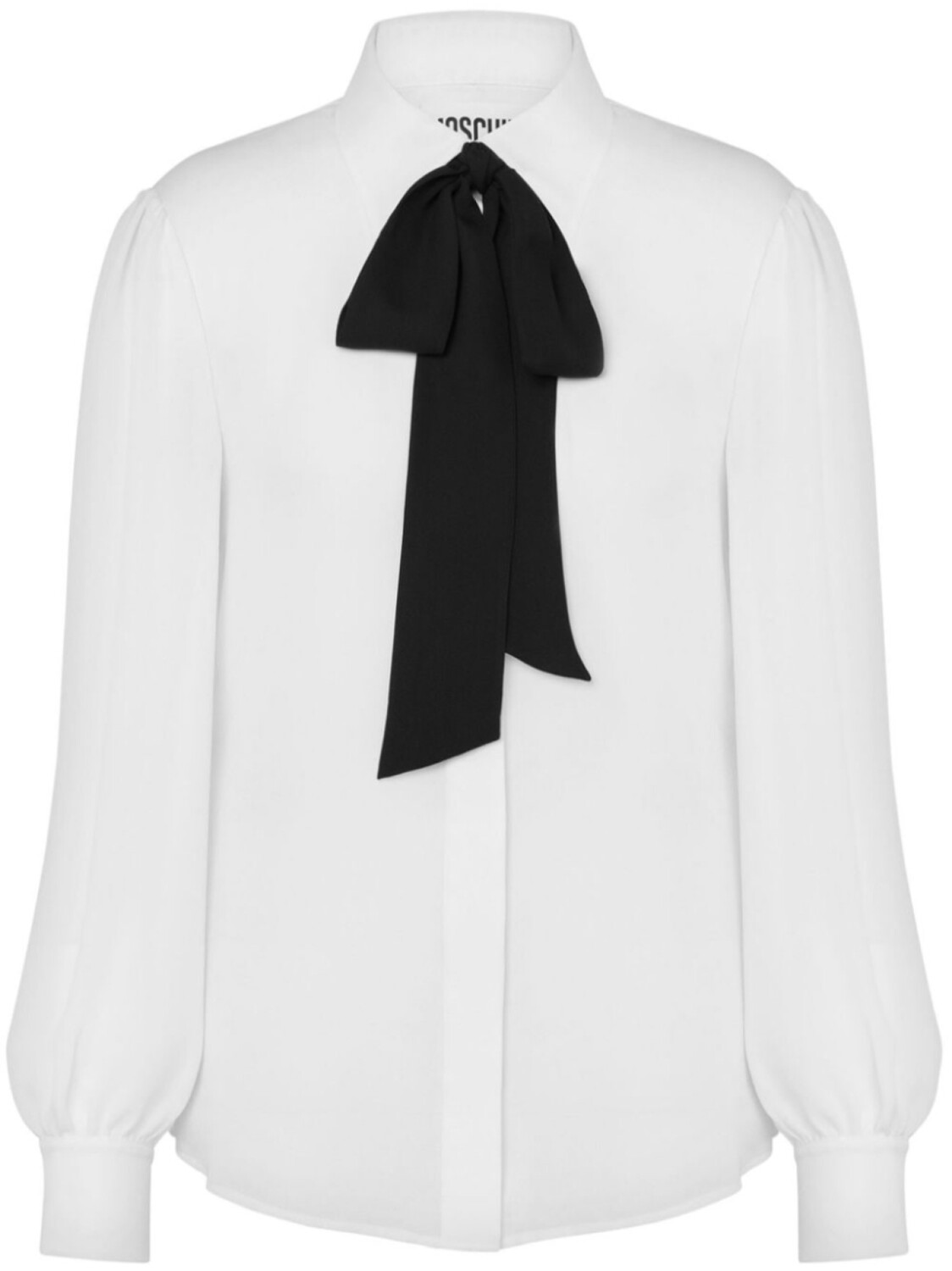 

Moschino шелковая блузка с бантом, белый