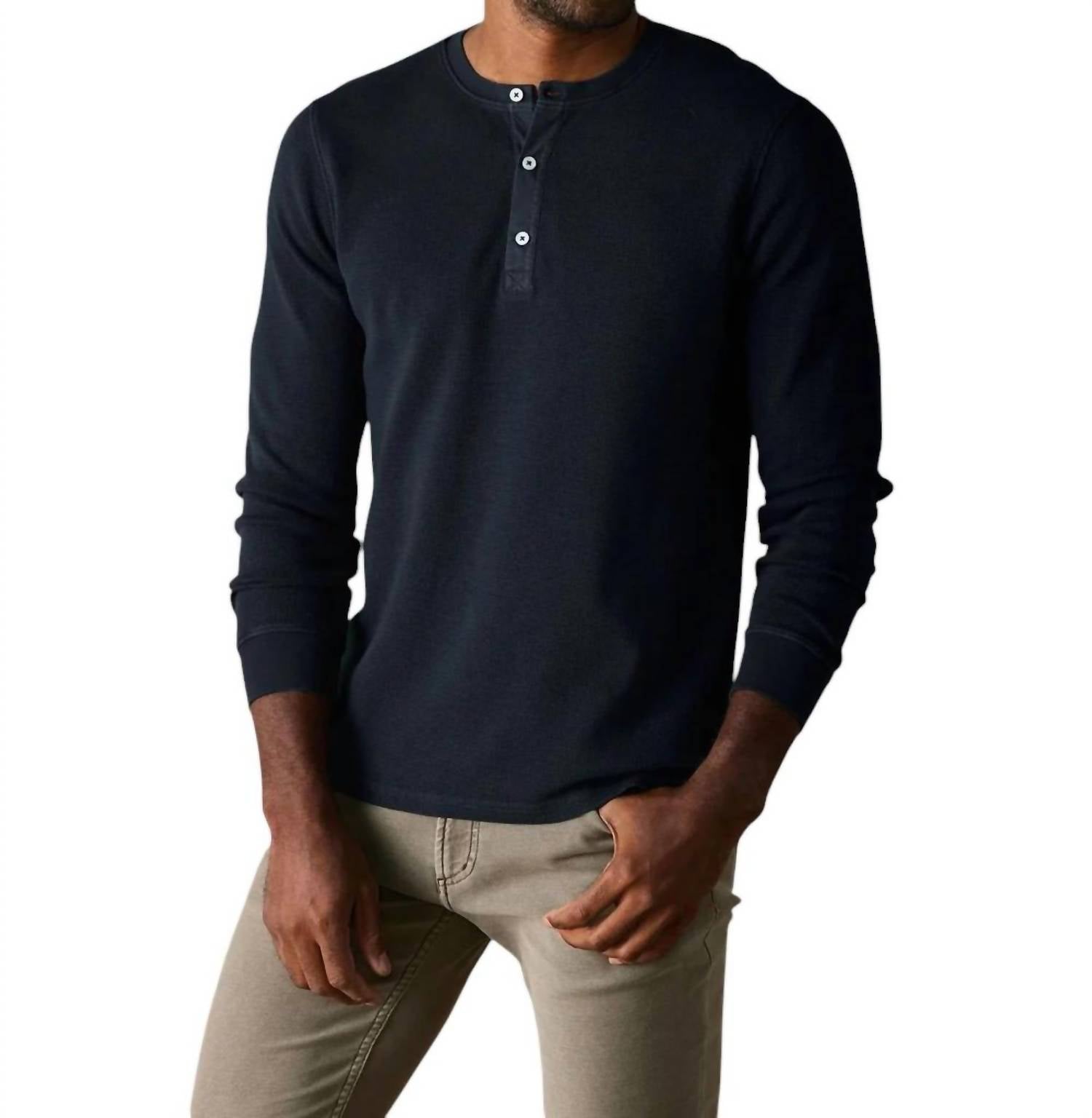 

Винтажный термотоп Henley в цвете Dark Indigo The Normal Brand