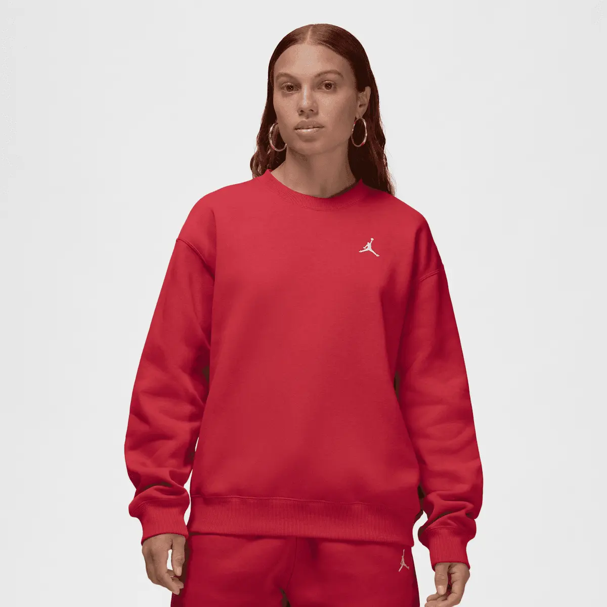 

Толстовка Jordan Brooklyn Fleece Crew-Neck Sweatshirt, красный/белый