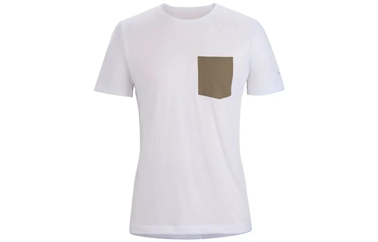 Футболка ERIS мужская с круглым вырезом, умеренно прямой крой Arcteryx, White/Light Tea Brown/White/Fallow