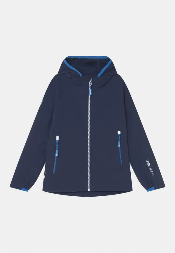 Детская уличная куртка унисекс kvalvika Trollkids, Navy/White/Medium Blue