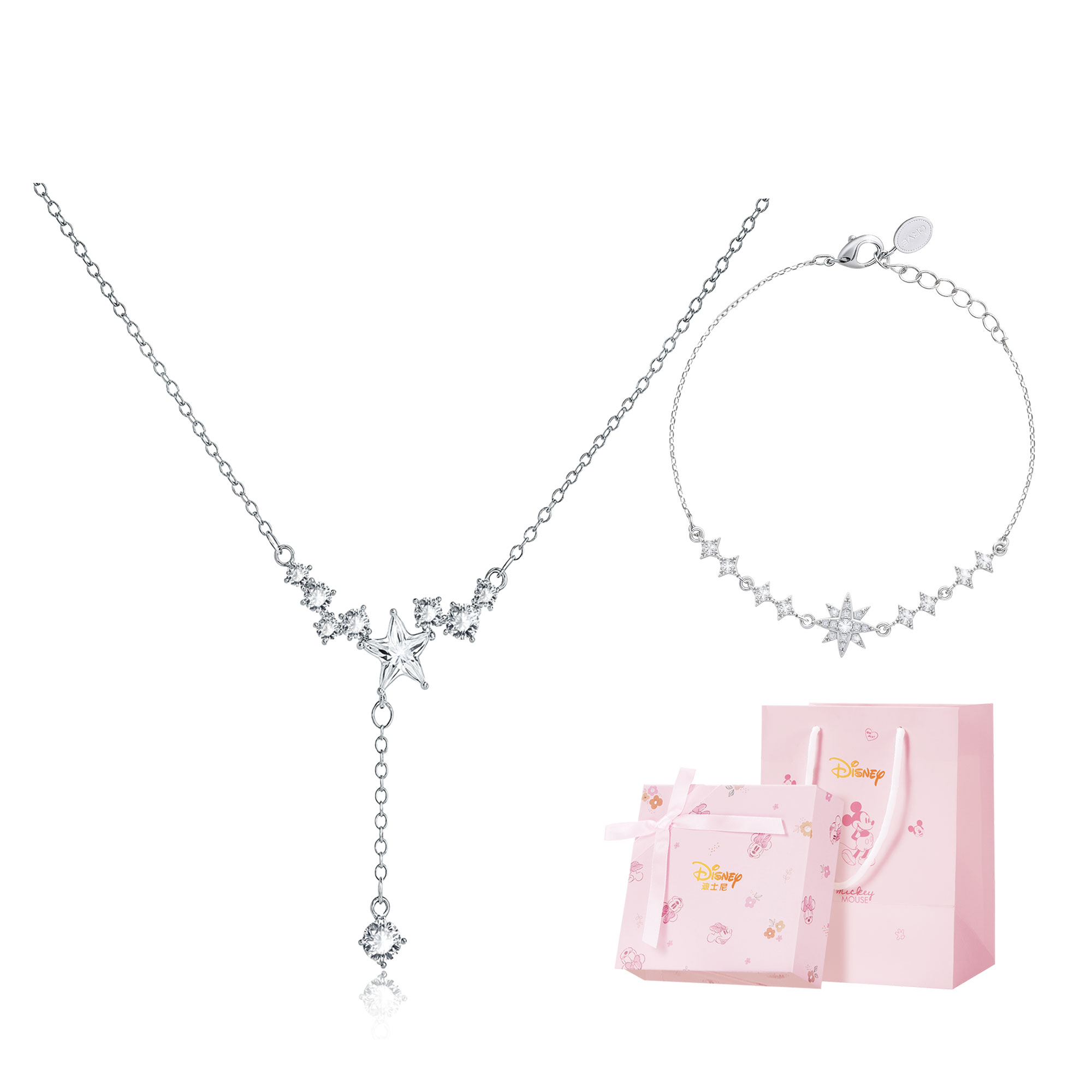 

Браслет «Принцесса» для женщин Disney, star dream серебро sparkle bracelet+necklace