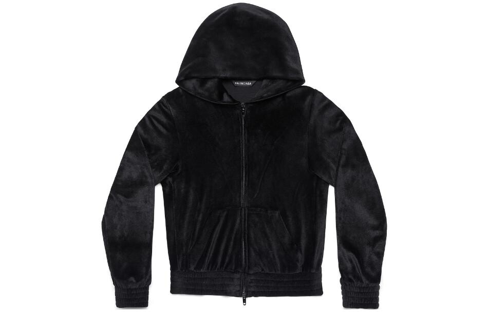 Толстовка женская Balenciaga Fitted Zip Up, черный — фото 2