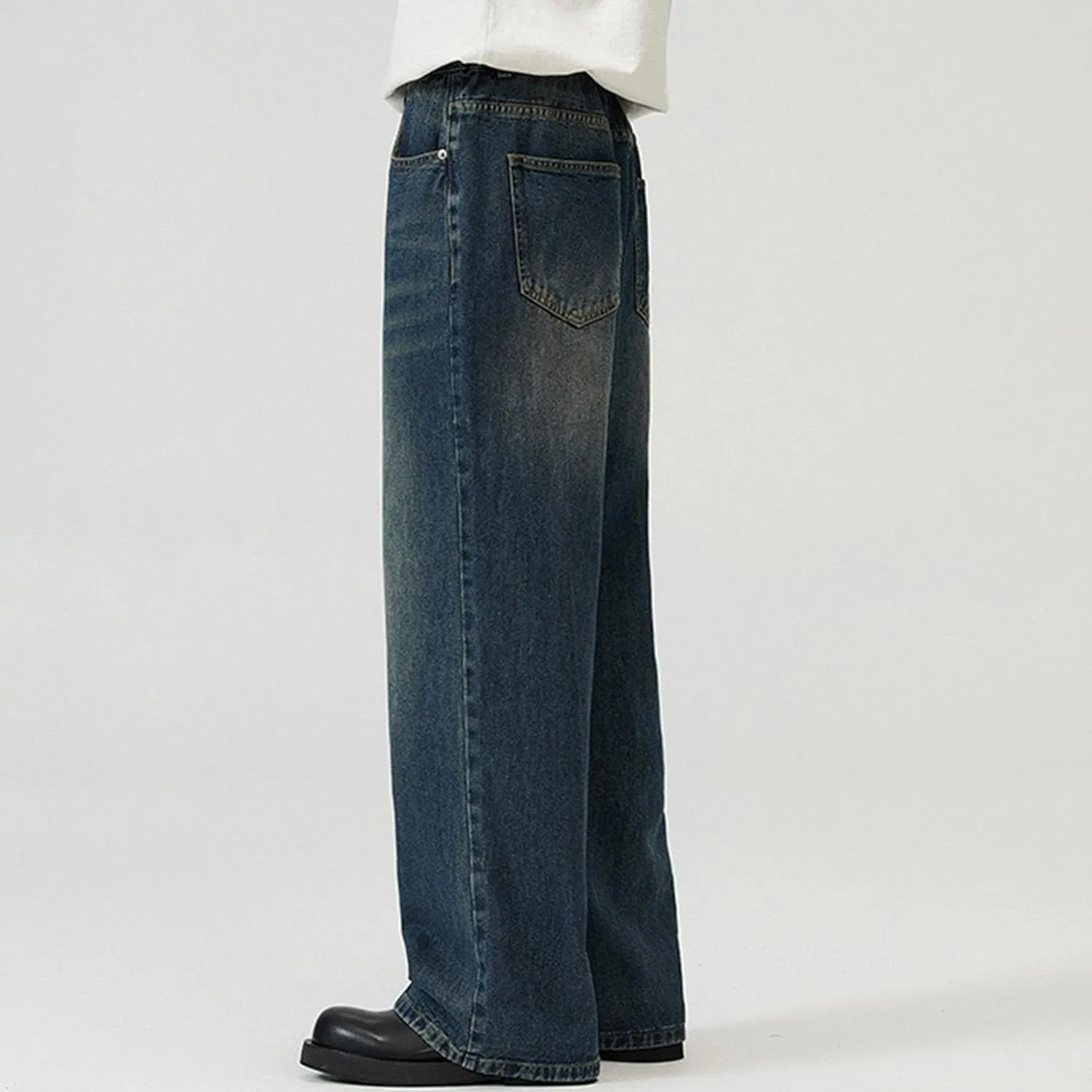 Джинсы свободные Y2k Skateboard Pants, Deep Blue — фото 2
