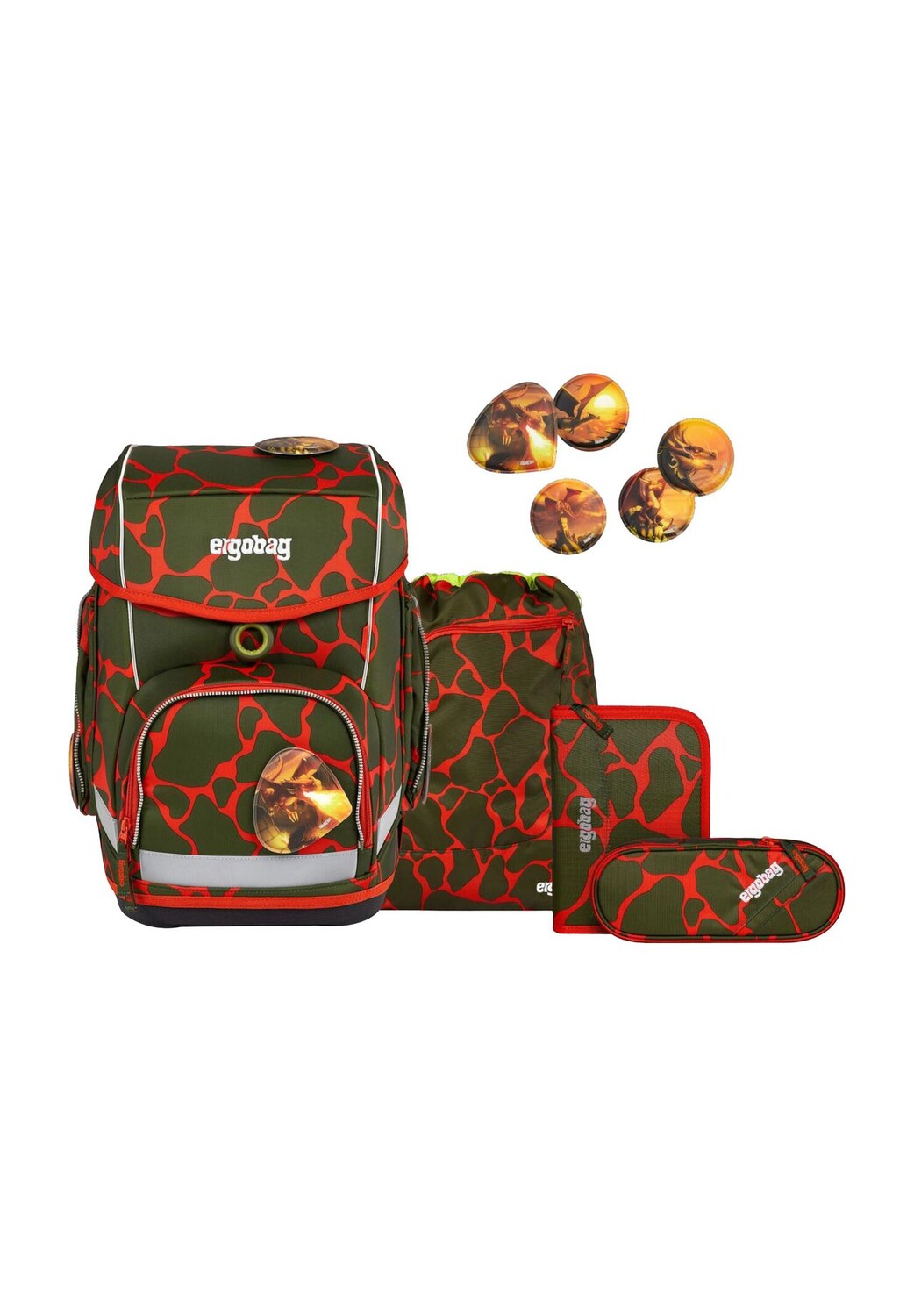 

Набор школьных сумок, 5 штук ergobag, цвет Orang