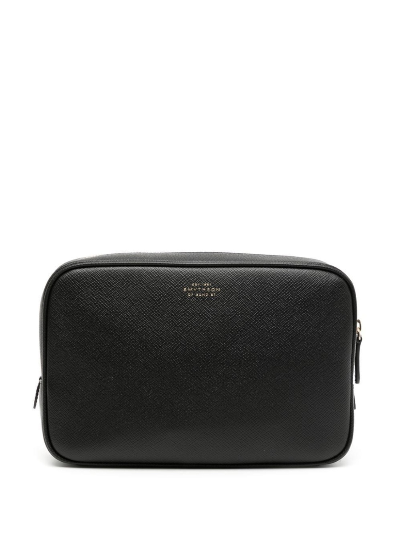 

Smythson несессер с тисненым логотипом, черный
