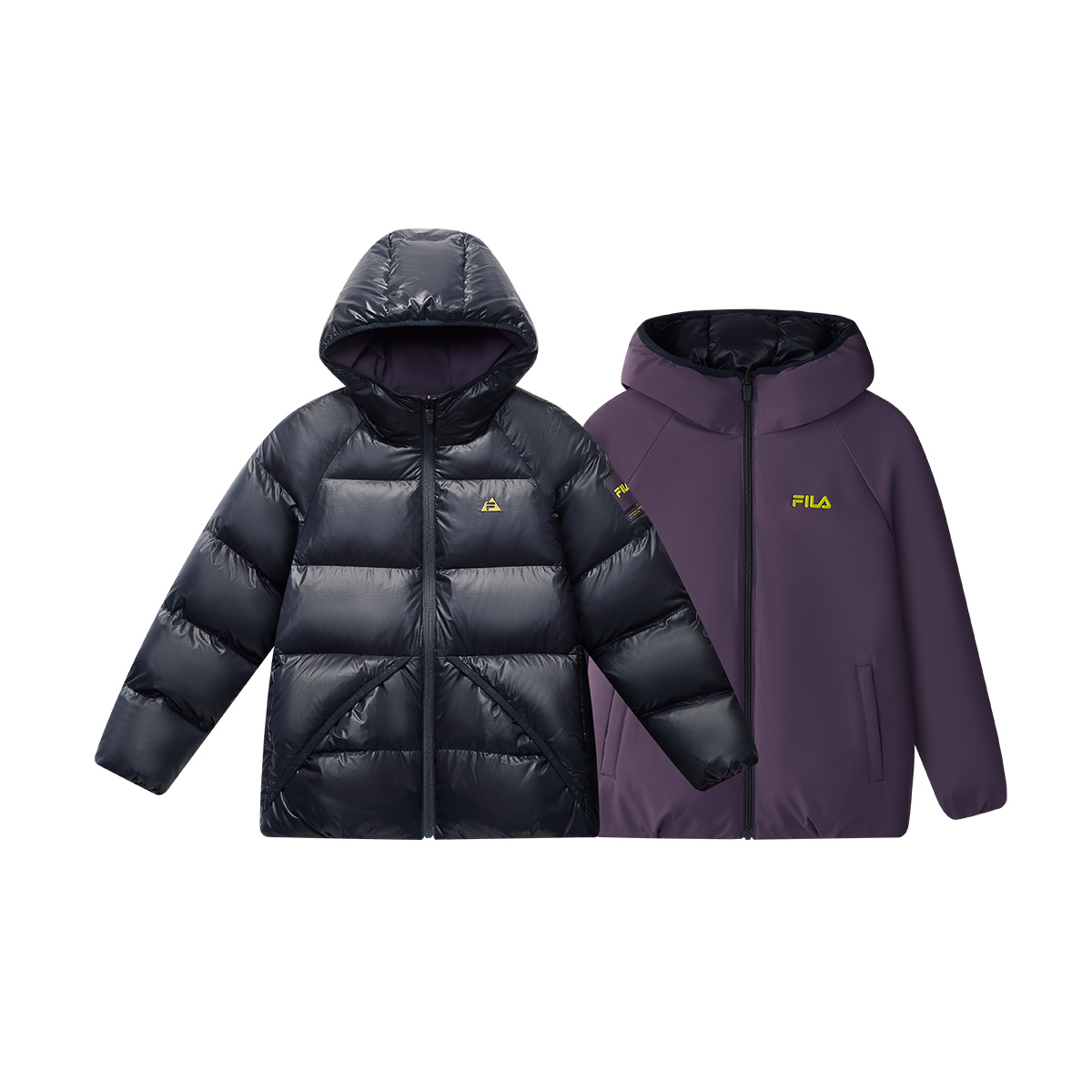 Двусторонняя пуховая куртка performance fph детская FILA KIDS, синий — фото 3