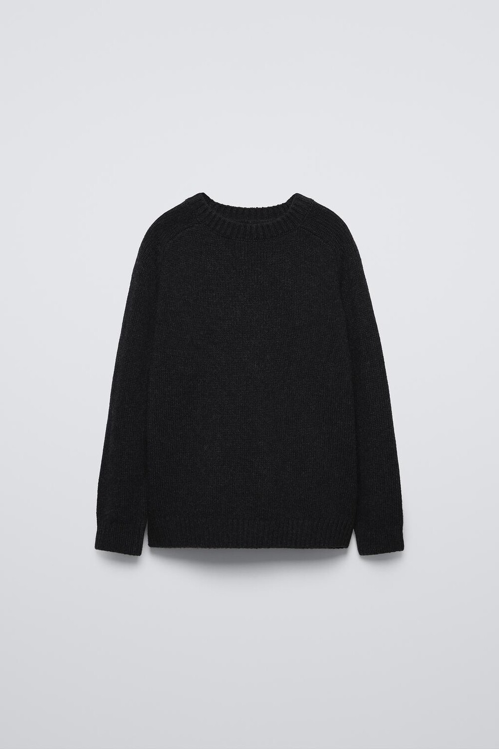 

Вязаный свитер с текстурой войлока ZARA, темный антрацит