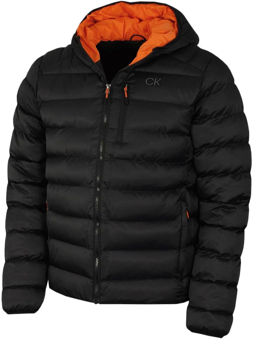 

Мужская куртка Calvin Klein San Gabriel из стеганого тканого жаккарда, Black/Orange