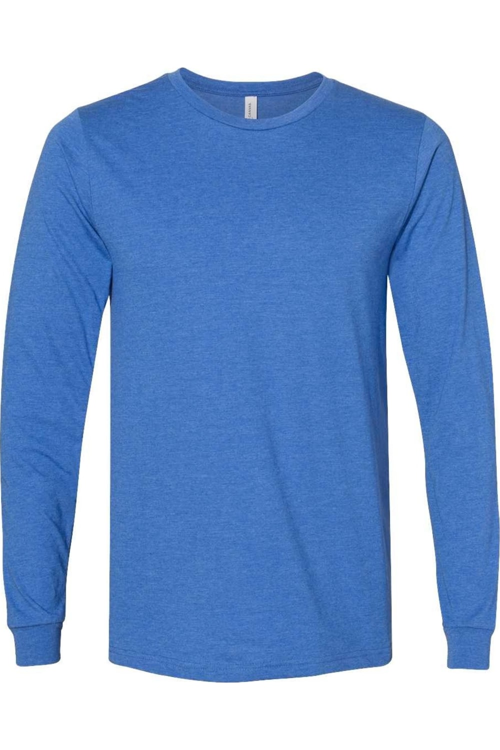 

Футболка с длинным рукавом BELLA + CANVAS Heather CVC, цвет heather true royal