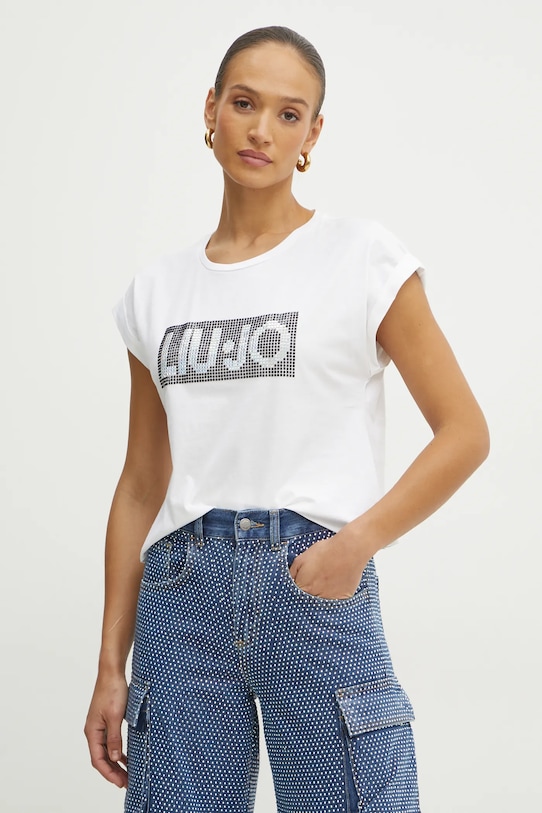 

Хлопковая футболка Liu Jo, белый