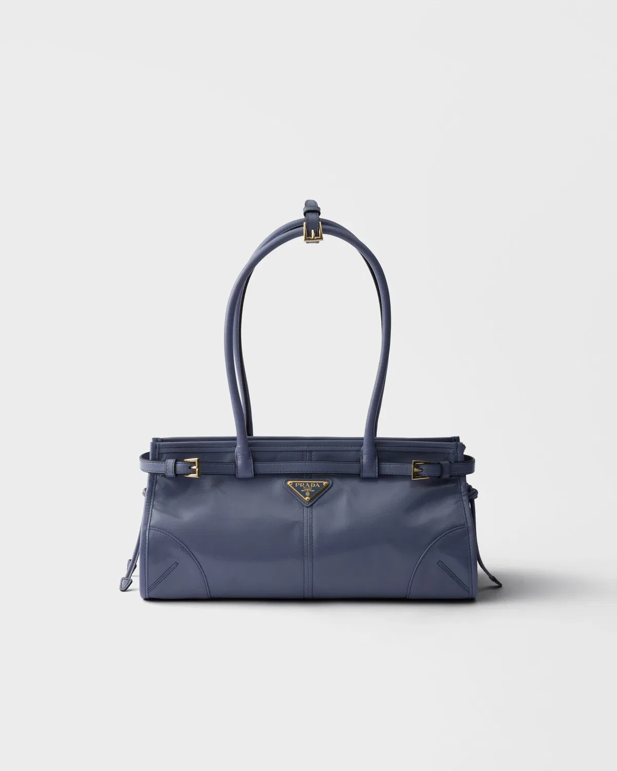 Средняя кожаная сумка Prada Bonnie, синий