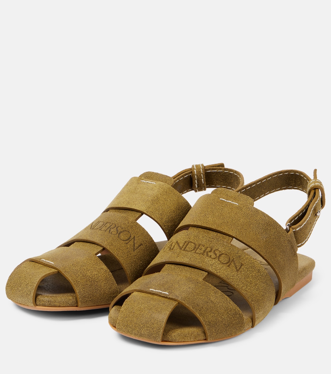 Сандалии из кожи Fisherman JW Anderson, Lime — фото 4
