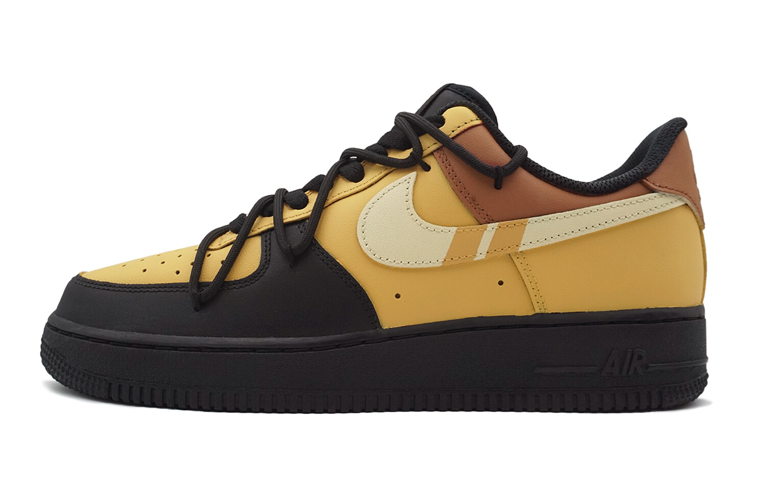 

Кроссовки Nike Air Force 1 Skateboarding Shoes Unisex Low-top Turmeric Black, желтый