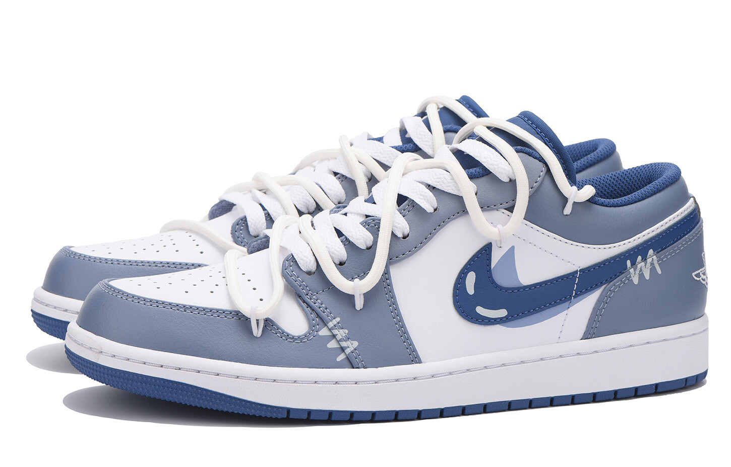 Jordan Air Jordan 1 винтажные баскетбольные кроссовки мужские, Blue — фото 2