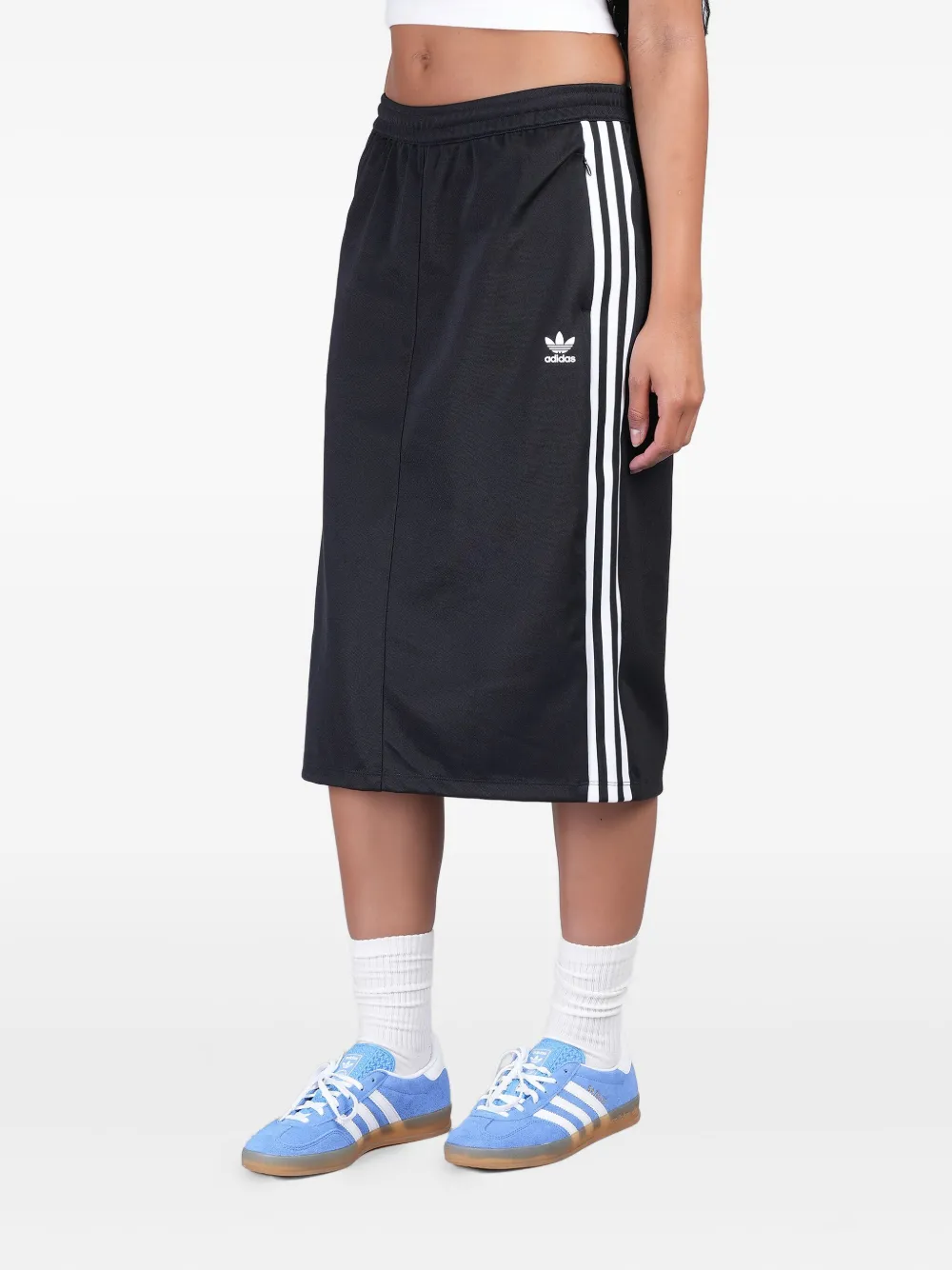 Юбка из смесового хлопка Adidas, черный — фото 3