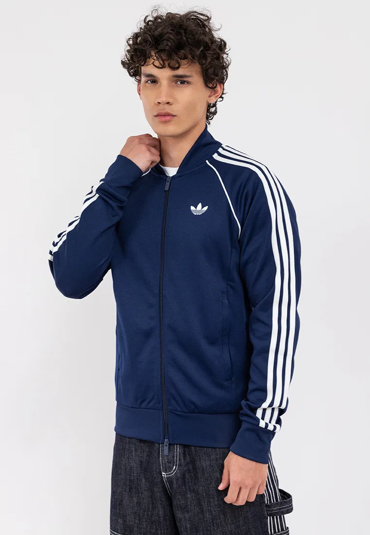 Толстовка спортивная, модель Track Top, SST Adidas, индиго