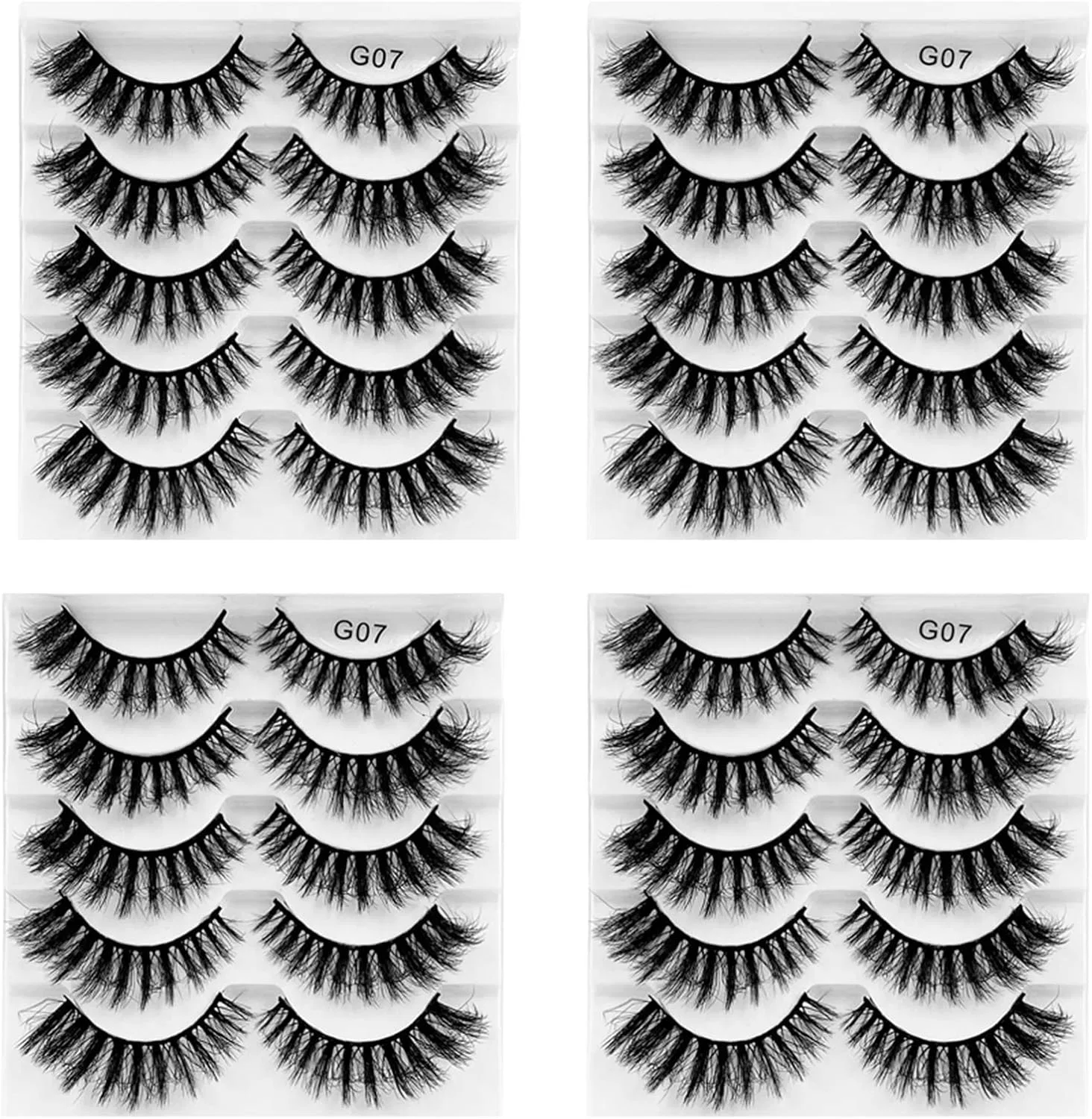 Накладные ресницы 8D Curl Lashes Super Fluffy, GUCEE, 4 коробки, 20 пар, G07