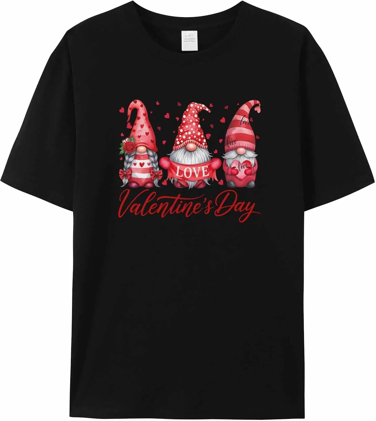 

Мужская футболка с коротким рукавом, Gnome Red Love Heart jdudh