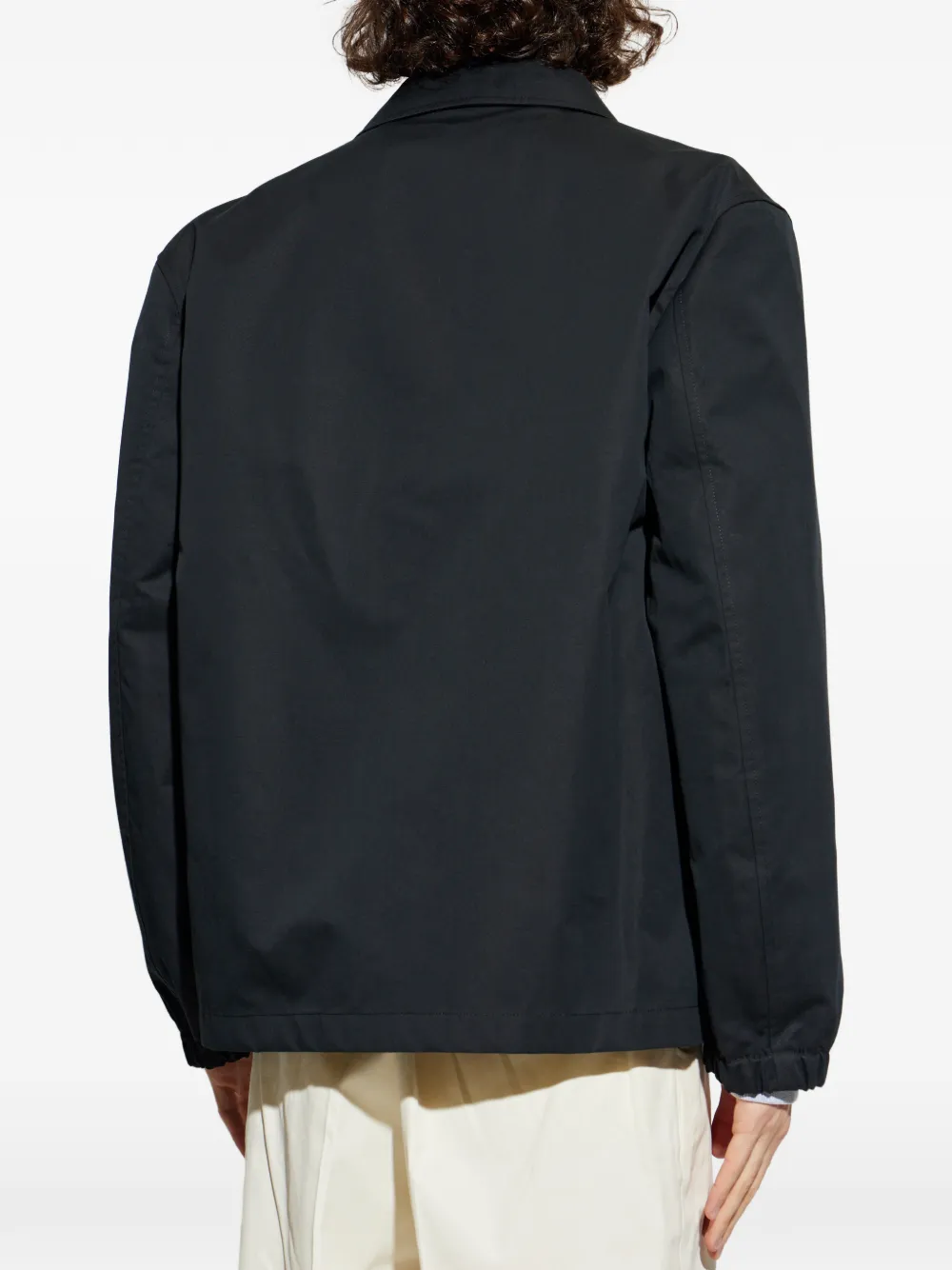 Рубашка-овершот с карманом на молнии JIL SANDER, черный — фото 4