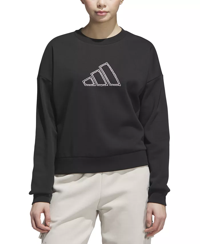 

Женская толстовка с круглым вырезом и логотипом из искусственного жемчуга adidas, черный