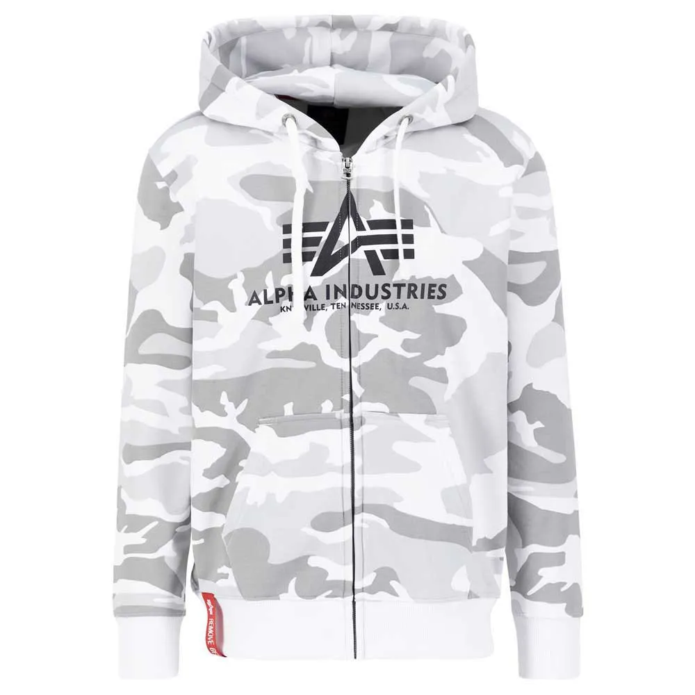 

Толстовка Alpha Industries Basic Camo full zip, белый