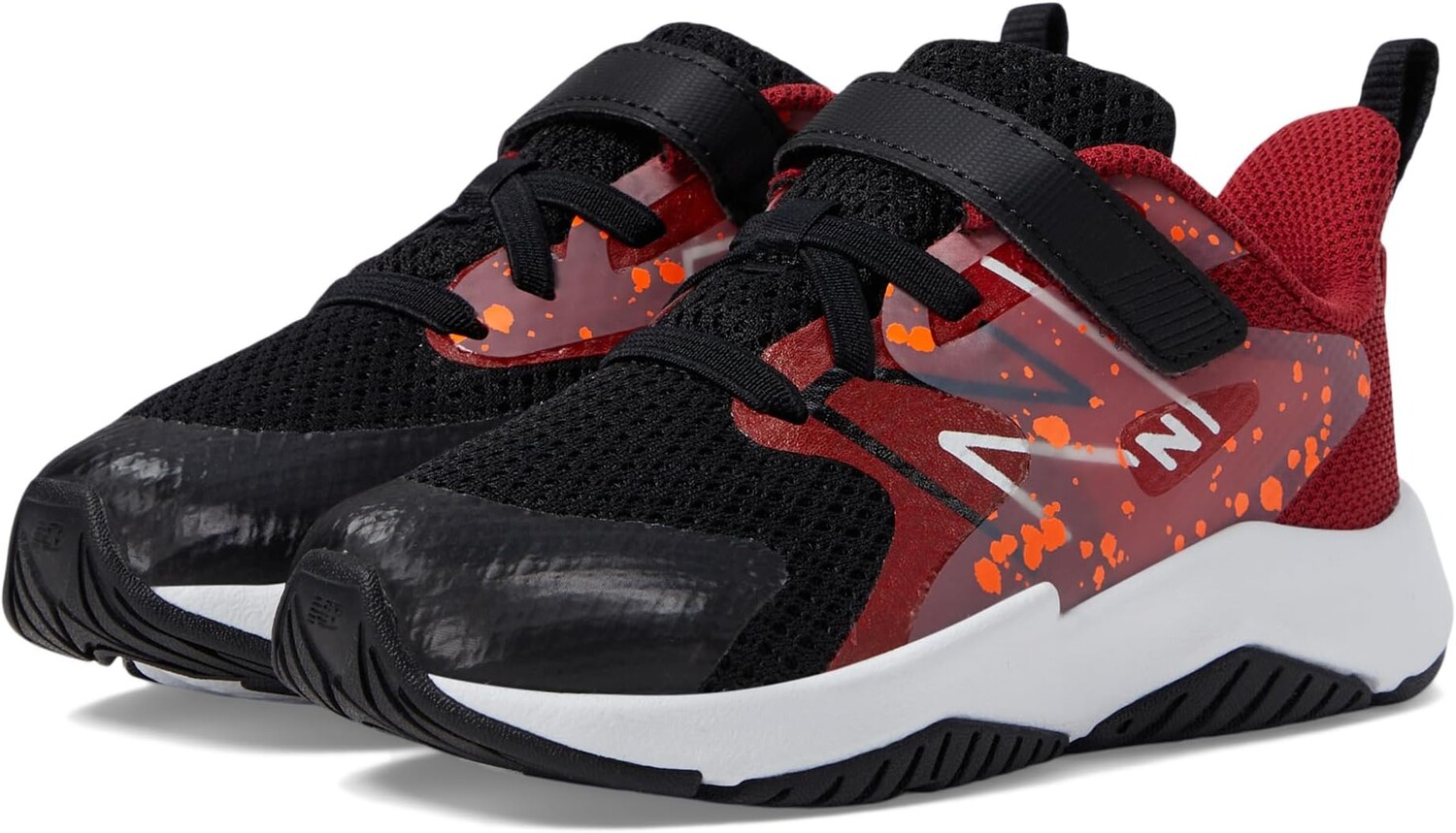 

Кроссовки New Balance Rave Run v2 Bungee Lace with Hook-and-Loop Top Strap, цвет Black/True Red