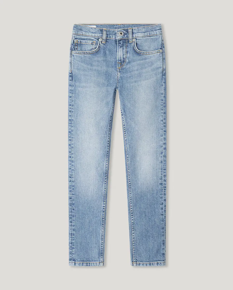 

Джинсы для мальчиков облегающего кроя с эффектом потертости Pepe Jeans, синий