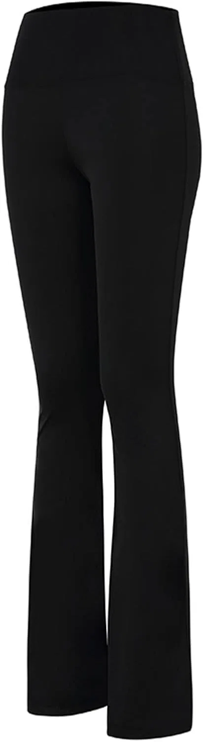 Женские брюки для йоги с высокой талией, буткат, Generic Black
