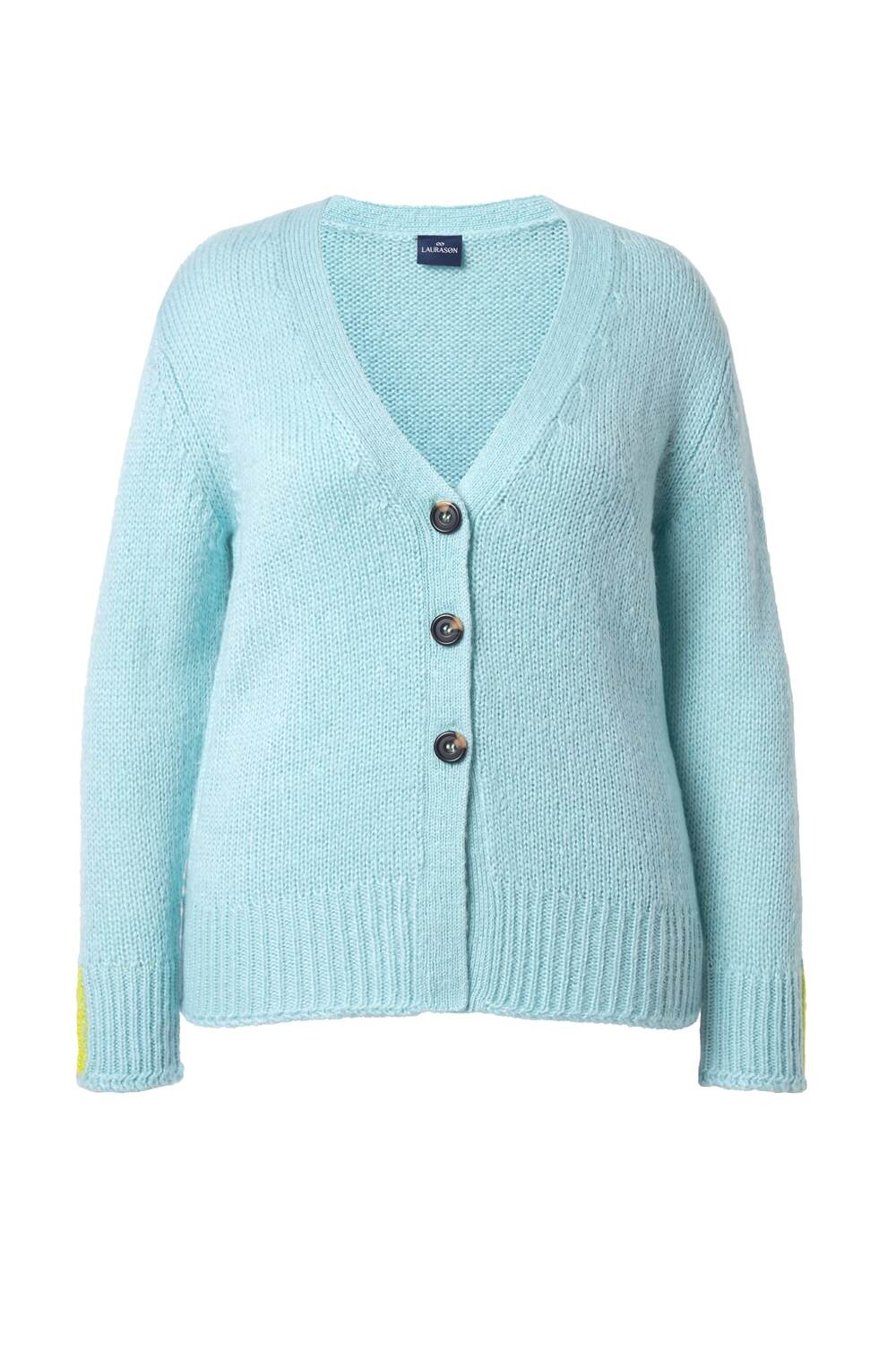 

LAURASØN Вязаный кардиган светло-голубого цвета