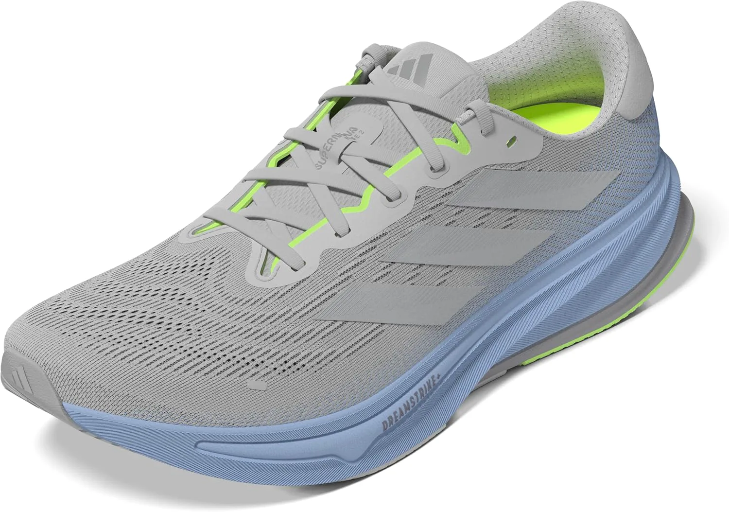 Мужские беговые кроссовки Adidas Supernova Rise 2, серый/серебристый/синий — фото 3