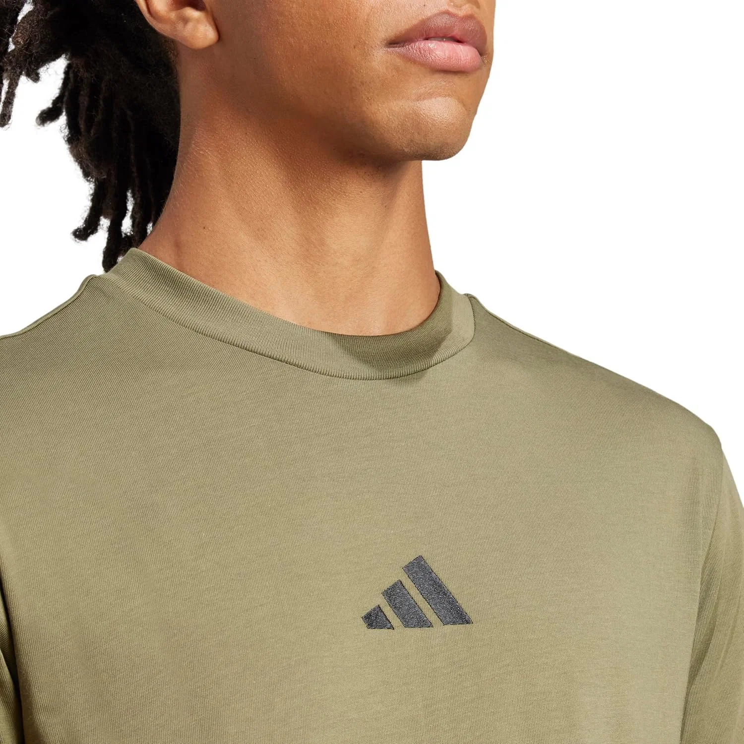 Футболка с логотипом adidas Originals, оливковый страт/черный — фото 4
