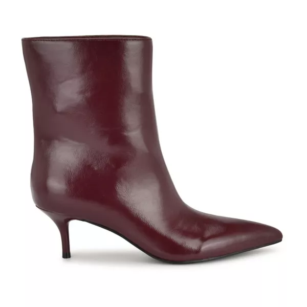 Женские ботильоны Charma с острым носом и небольшим каблуком Nine West, цвет dark red patent — фото 2