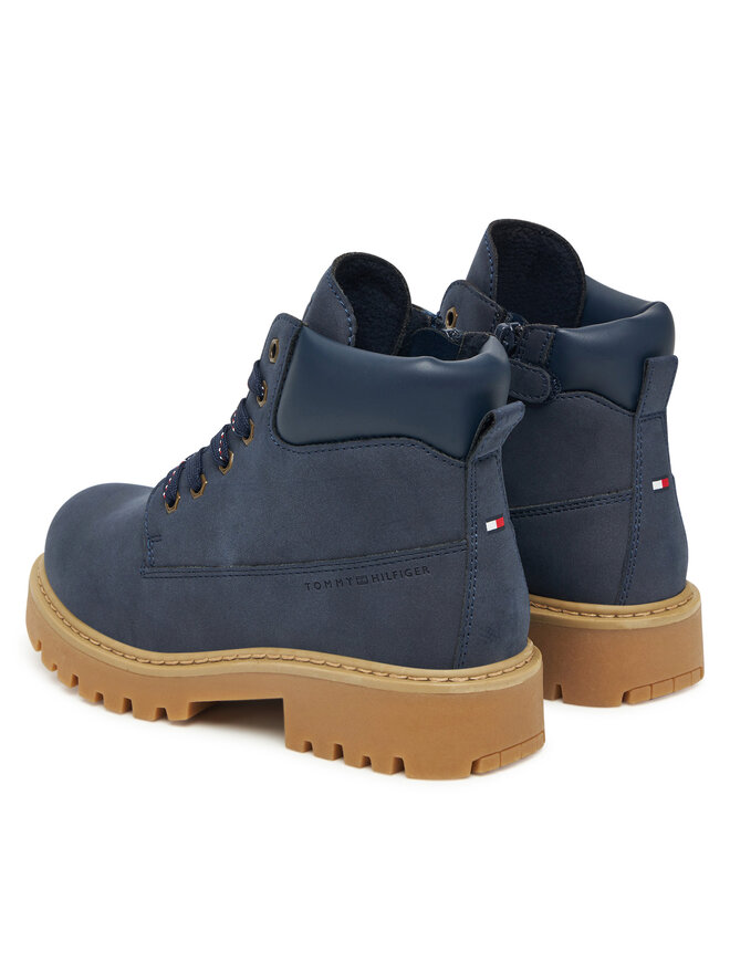 Ботильоны на шнуровке Tommy Hilfiger T3X5-34125-1269 D, темно-синий — фото 3