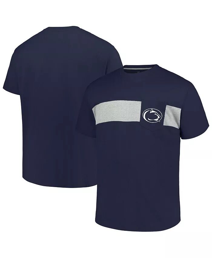 

Футболка мужская темно-синяя Penn State Nittany Lions Big Tall Color Stripe Profile