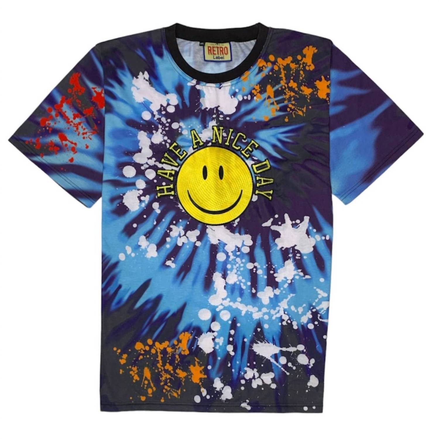 

Футболка мужская «Have A Nice Day» в стиле тай-дай RETRO LABEL, цвет tie-dye