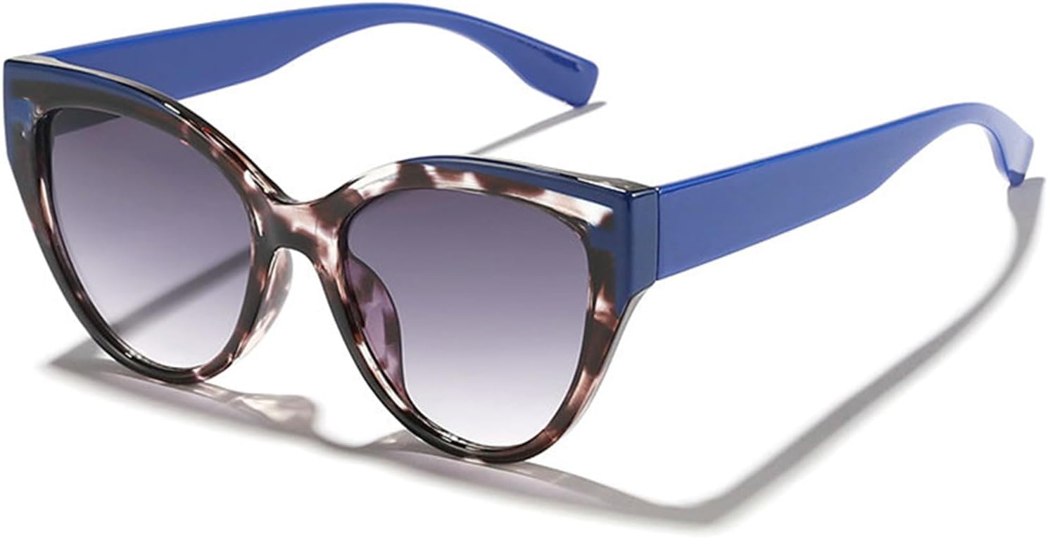 

Хелена Сексуальные солнцезащитные очки «кошачий глаз» для женщин и мужчин, винтажные, с цветовыми блоками, модные, черные и синие, леопардовый принт, ретро, ​​UV400 helena, C5