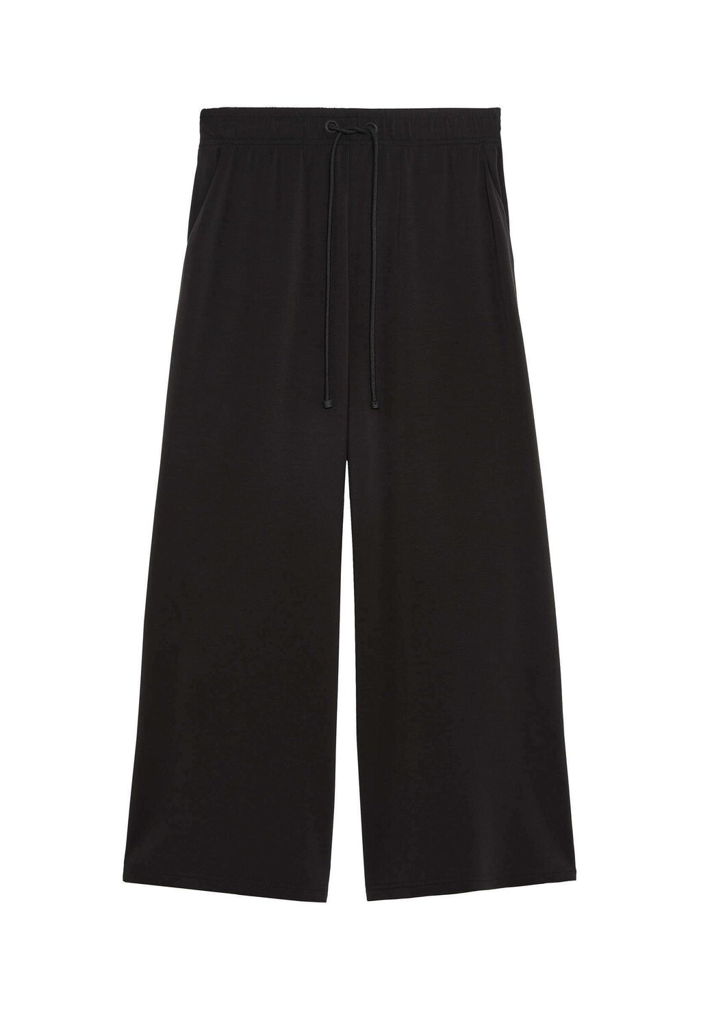 Брюки тренировочного костюма Soft Touch Cropped Wide-Leg OYSHO, черные — фото 3