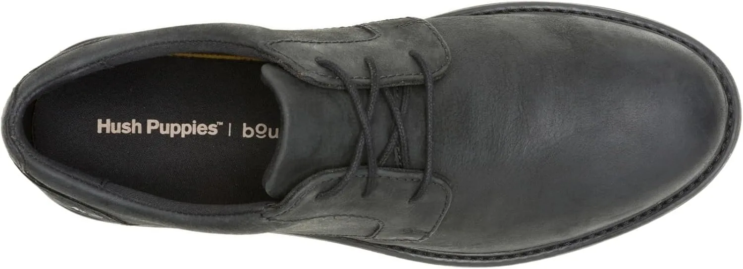 Мужские черные кожаные оксфордские туфли Hush Puppies Jenson Muddy River — фото 3