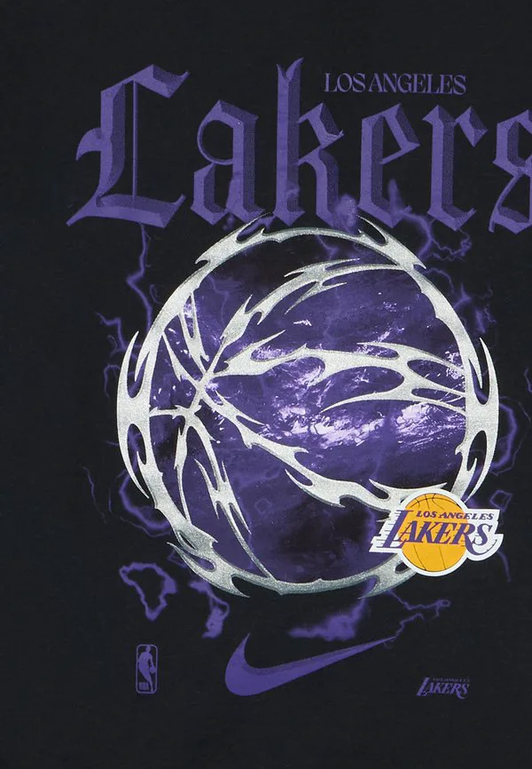 Футболка nba los angeles lakers, спортивная футболка унисекс Nike Performance, Black — фото 3