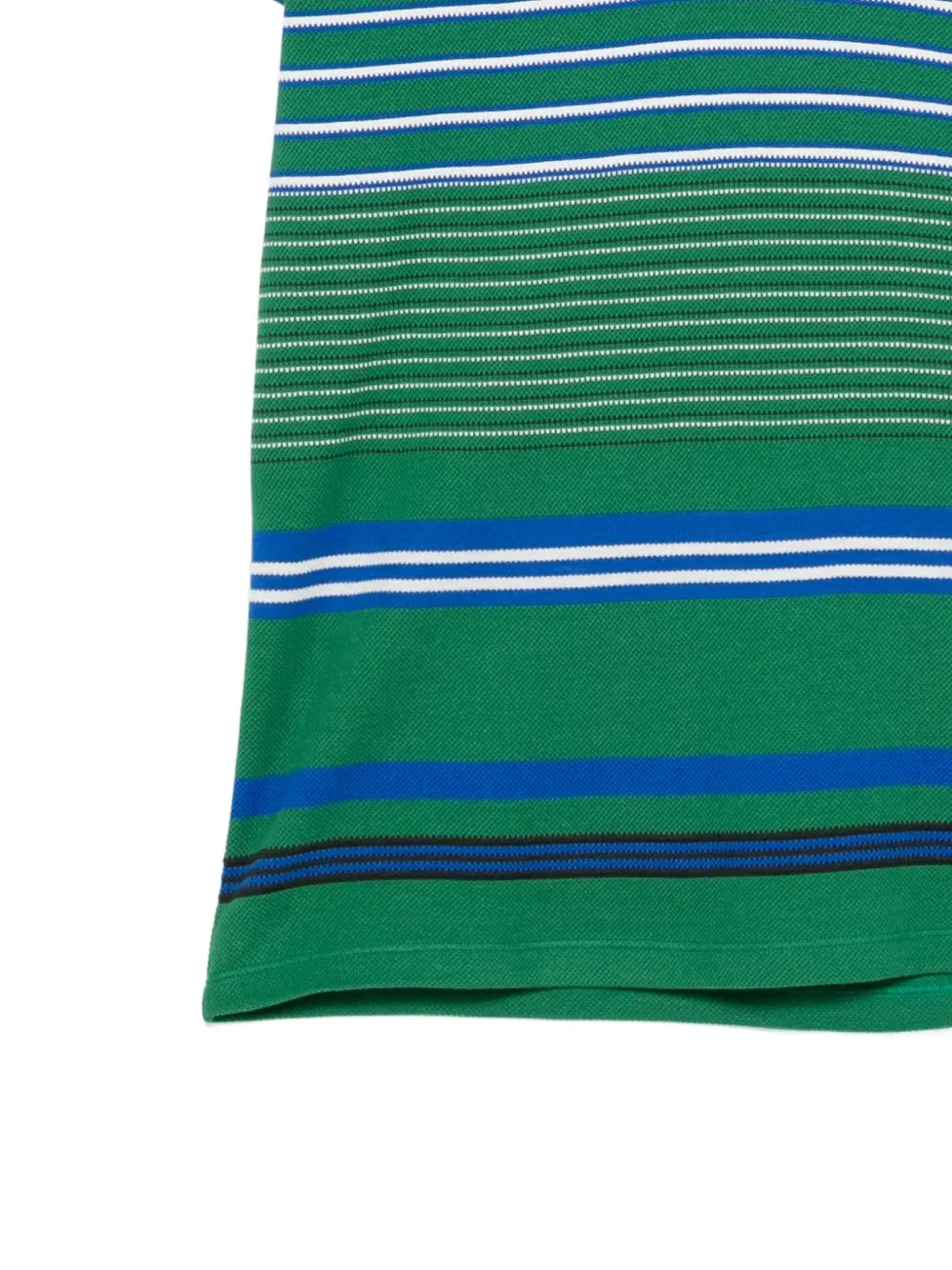Полосатая рубашка поло Lacoste, зеленый — фото 3