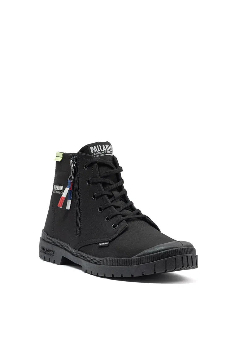 Кроссовки высокие, с молнией, модель SP20 HI TECH OUTZIP, UNISEX Palladium, черный — фото 2