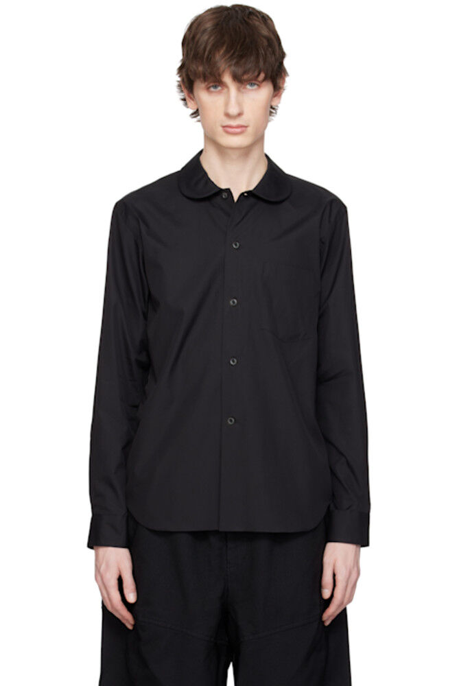 

Черная рубашка с воротником Питер Пэн Black Comme des Garçons